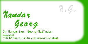 nandor georg business card